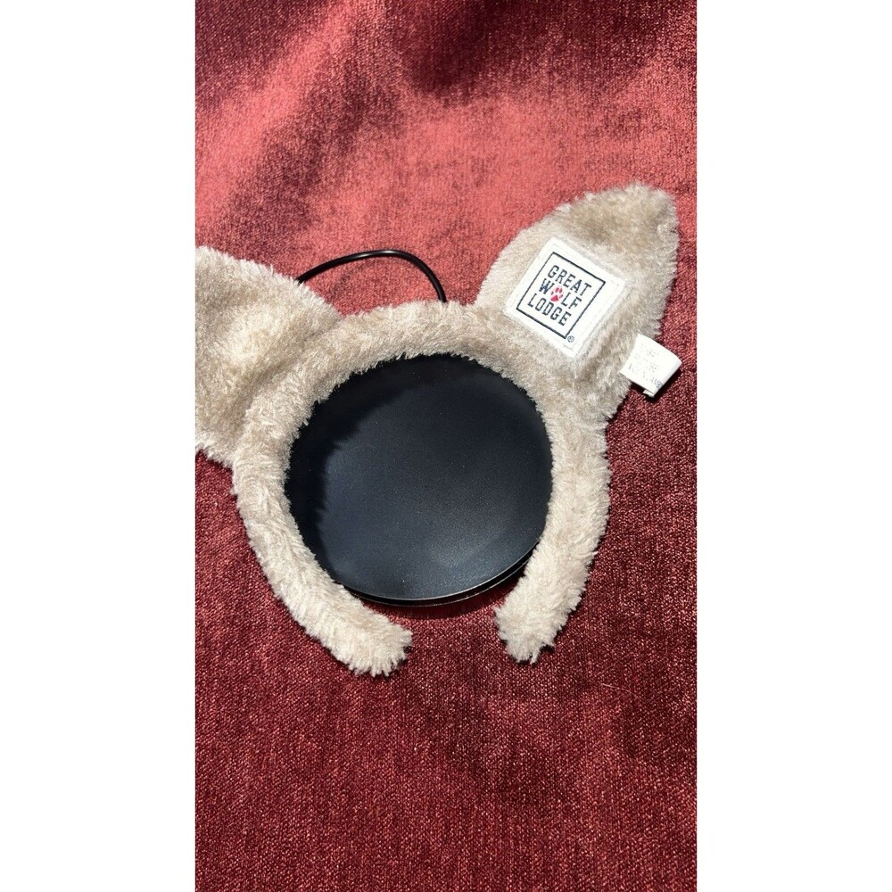 Great Wolf Lodge Ears Headband *NEW* Gray Fuzzy